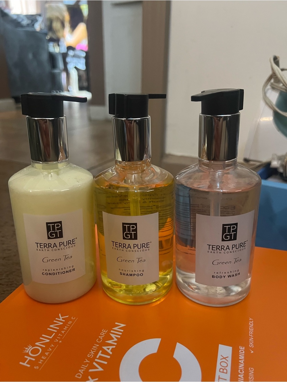 Terra Pure Green Tea Shampoo, Conditioner & Body Wash Set